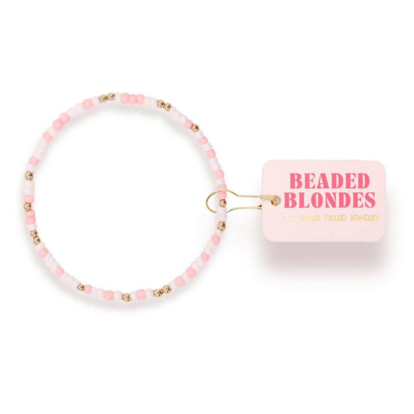 Bracelet - Sprinkle - Light Pink & White