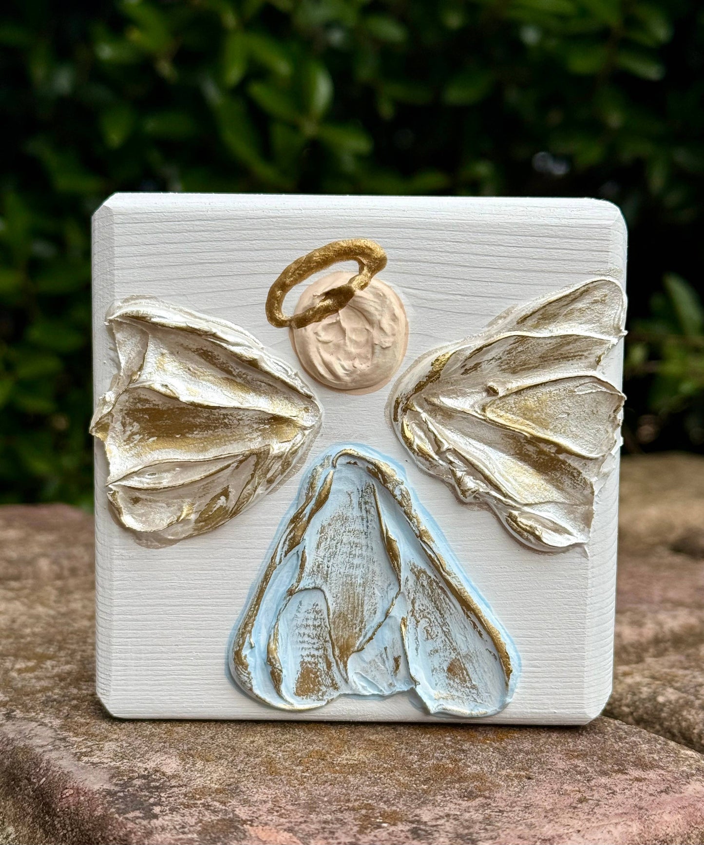 Angel - Handpainted on Wood Block