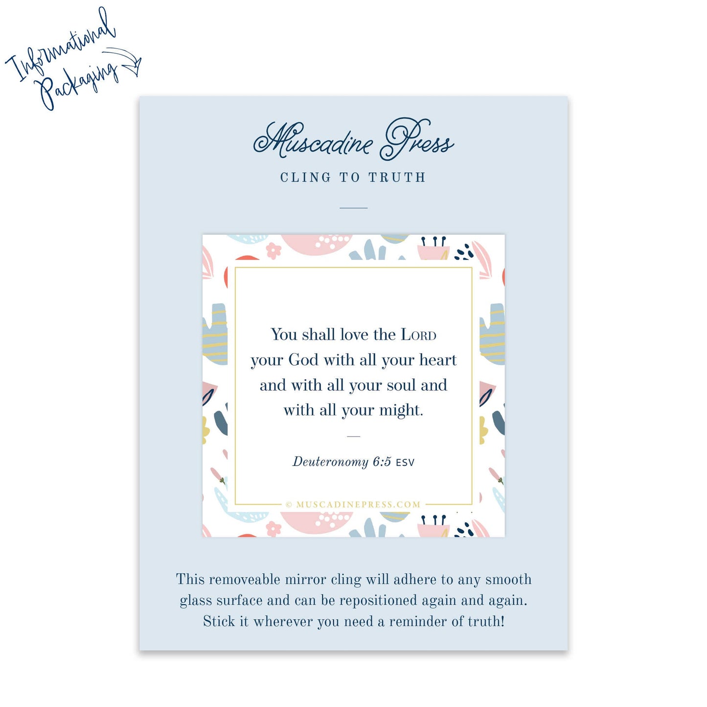 Scripture Static Cling, Love the Lord Your God