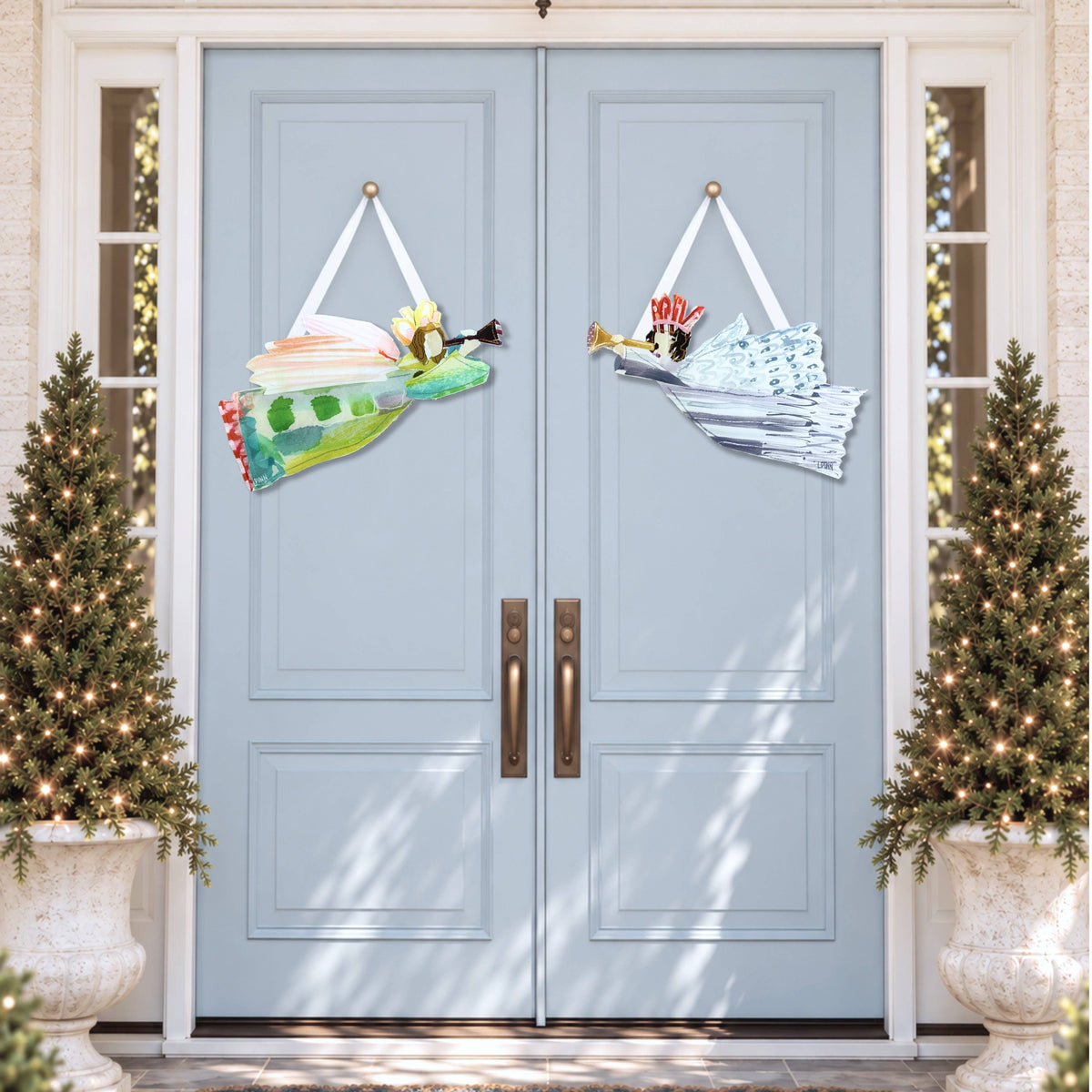 Acrylic Door Hanger - Heavenly Host Angel (Two Designs)