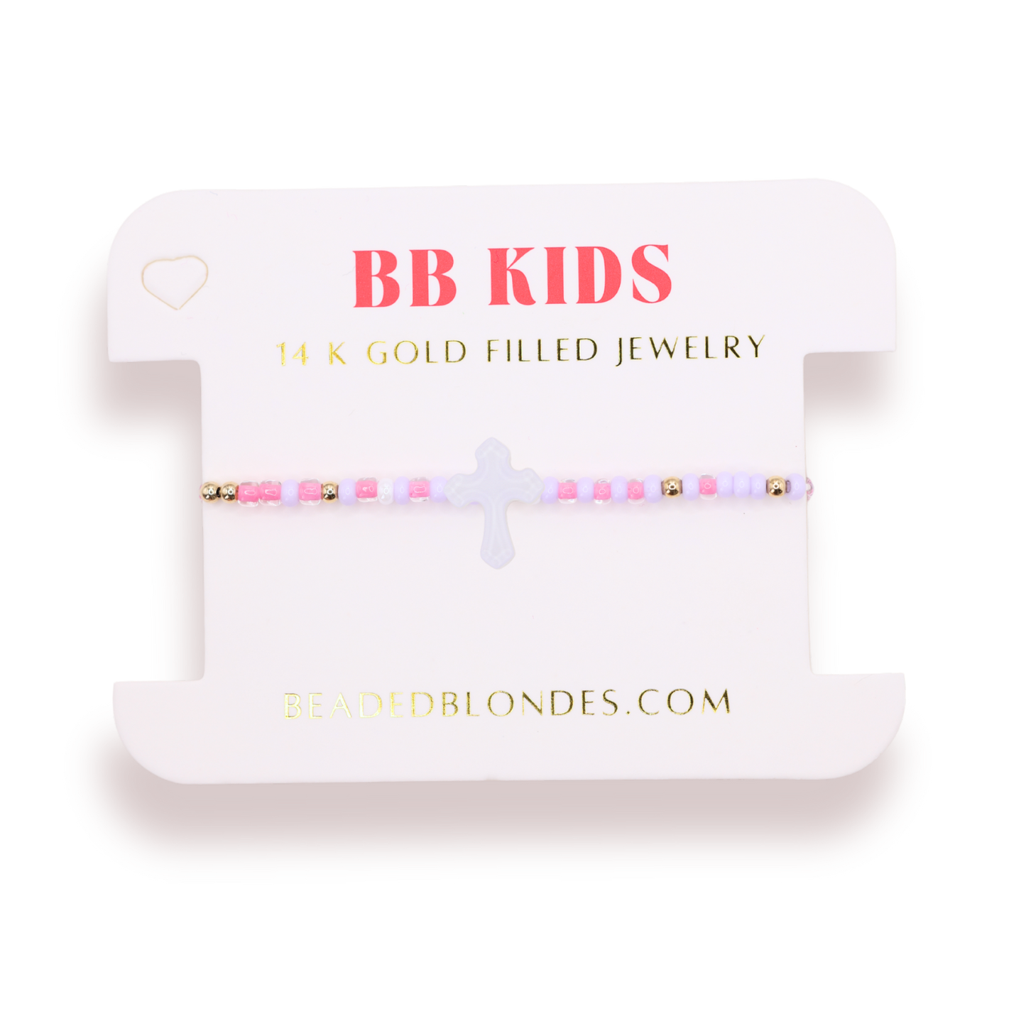 Kids Bracelet - Lilac Cross Sprinkle Bracelet