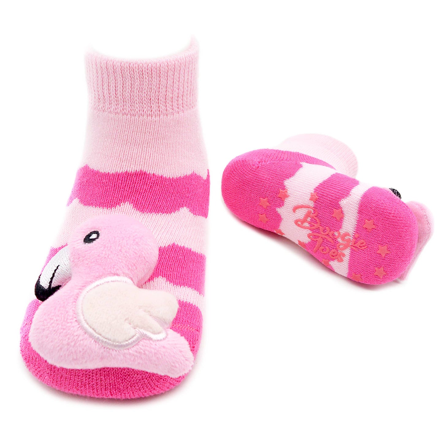 Rattle Socks - Pink Flamingo