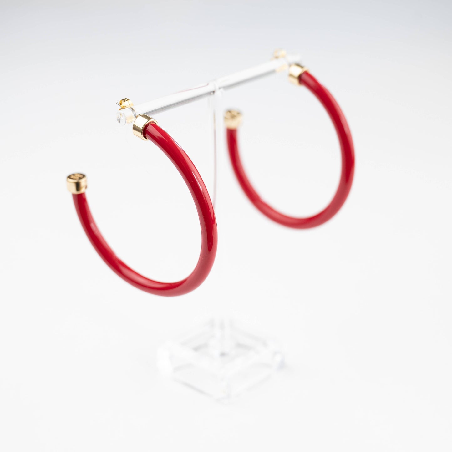 Acrylic Hoops - Red