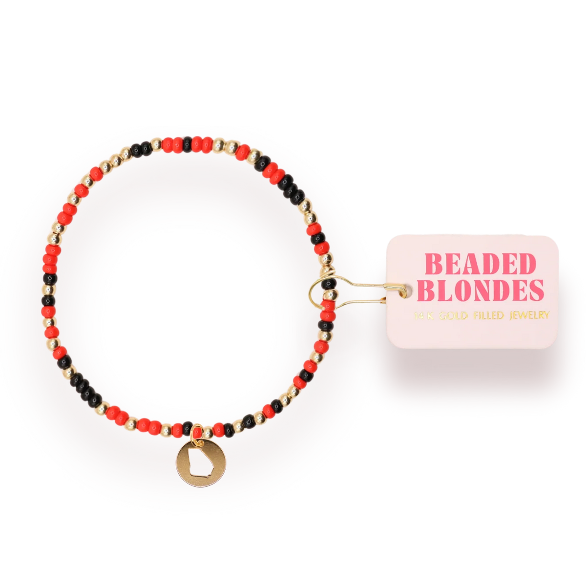Bracelet - Collegiate+Georgia State Cutout Charm