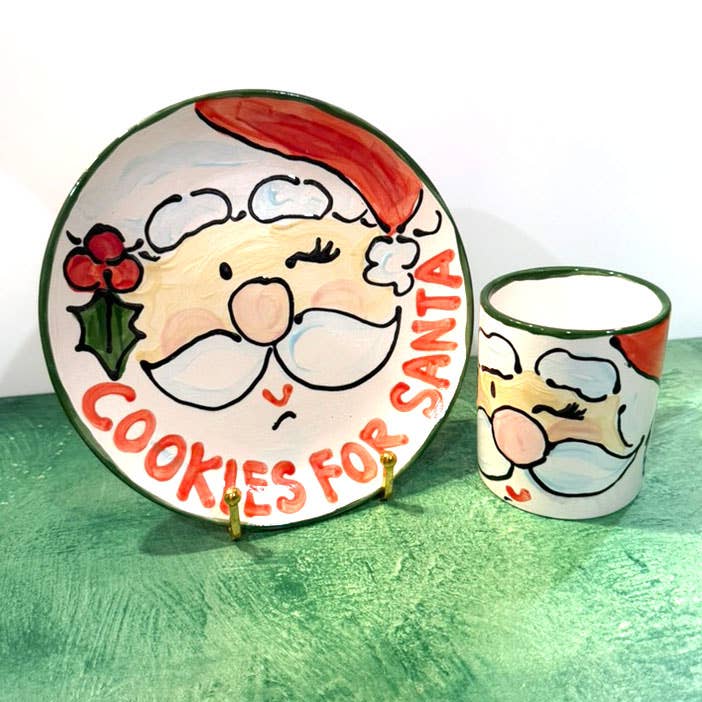Santa - Cookies & Milk for Santa - Red