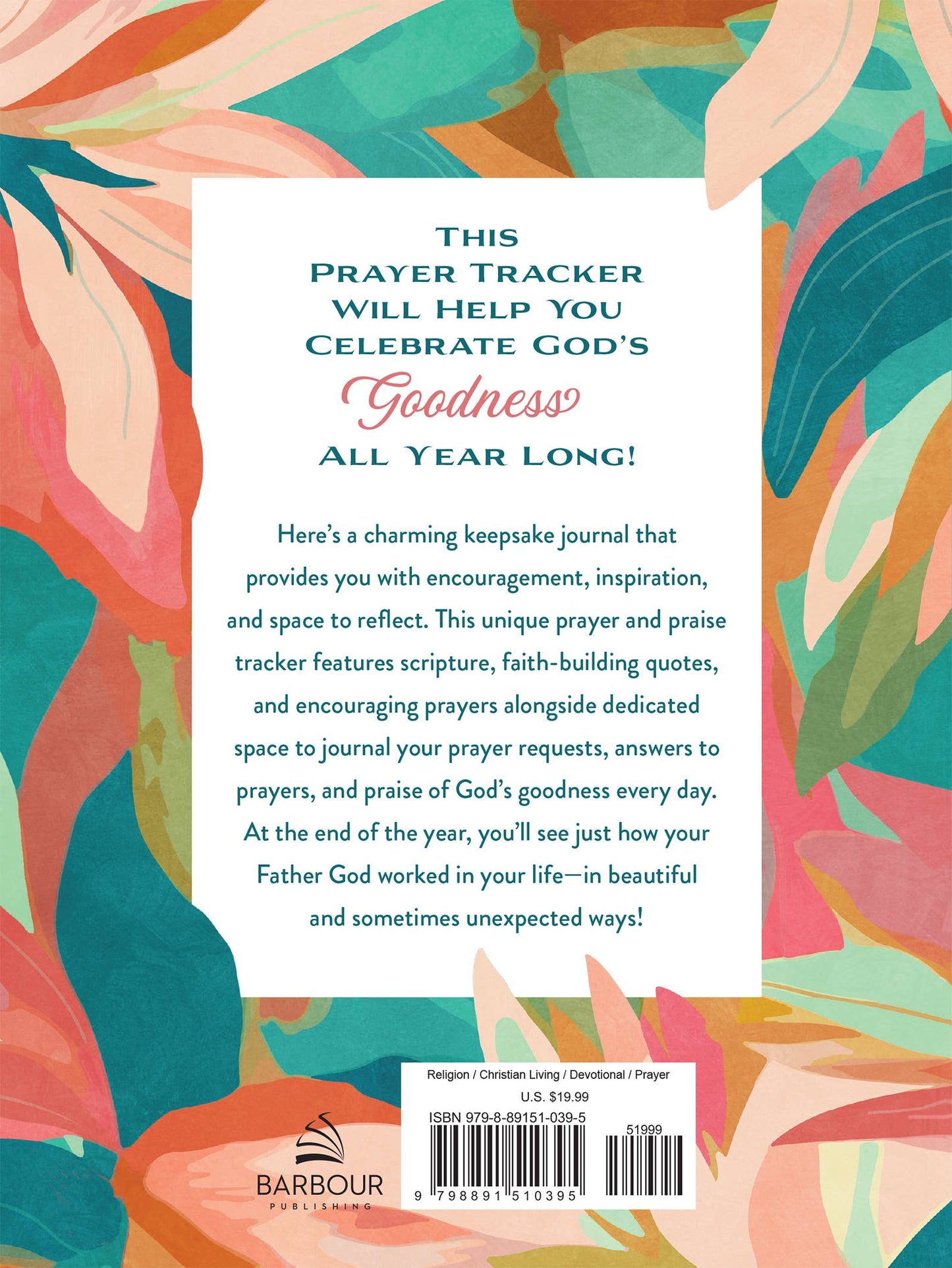 Journal - A Year of God's Goodness: A Prayer & Praise Tracker for Women