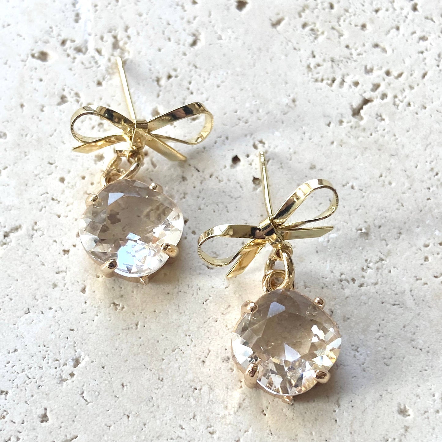 Earrings - Bow with crystal