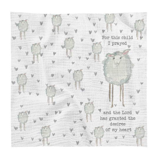 Baby Blanket - Lamb Swaddle Blanket