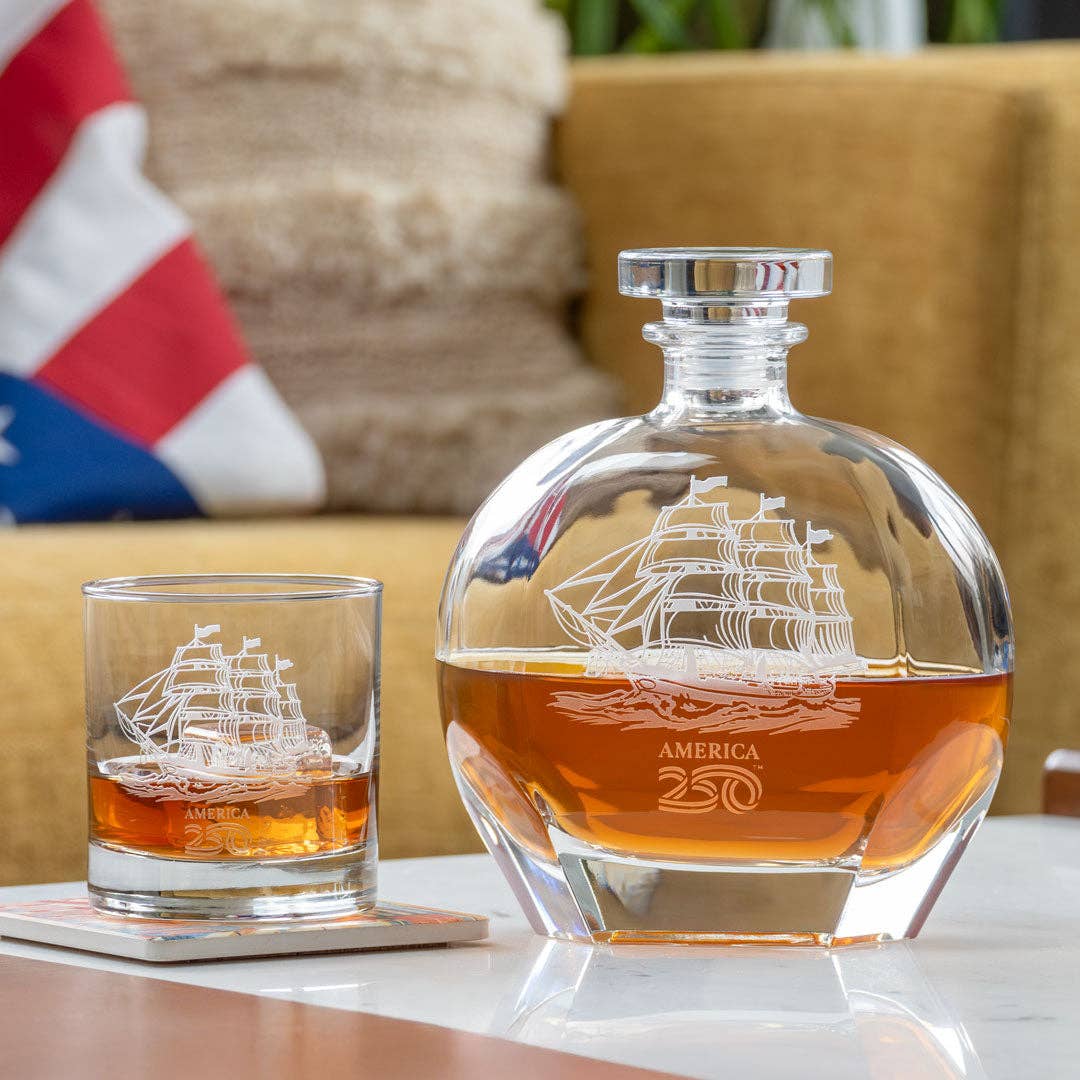 Barware - Whiskey Decanter - Tall Ship - America250™