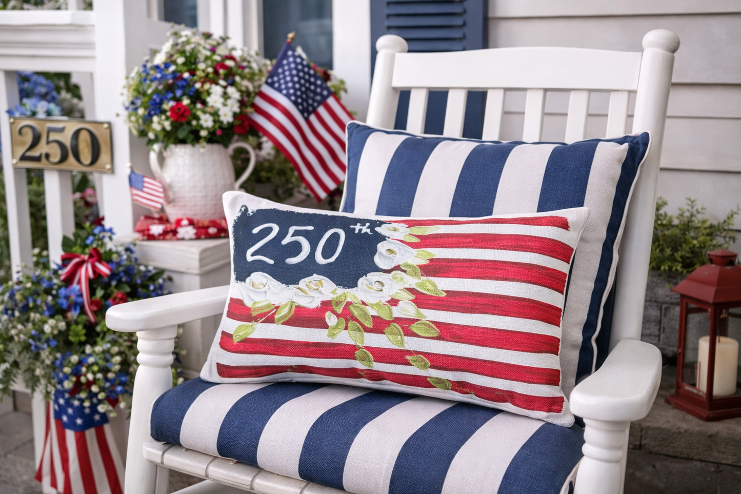 Pillow - 250th Birthday Flag Lumbar