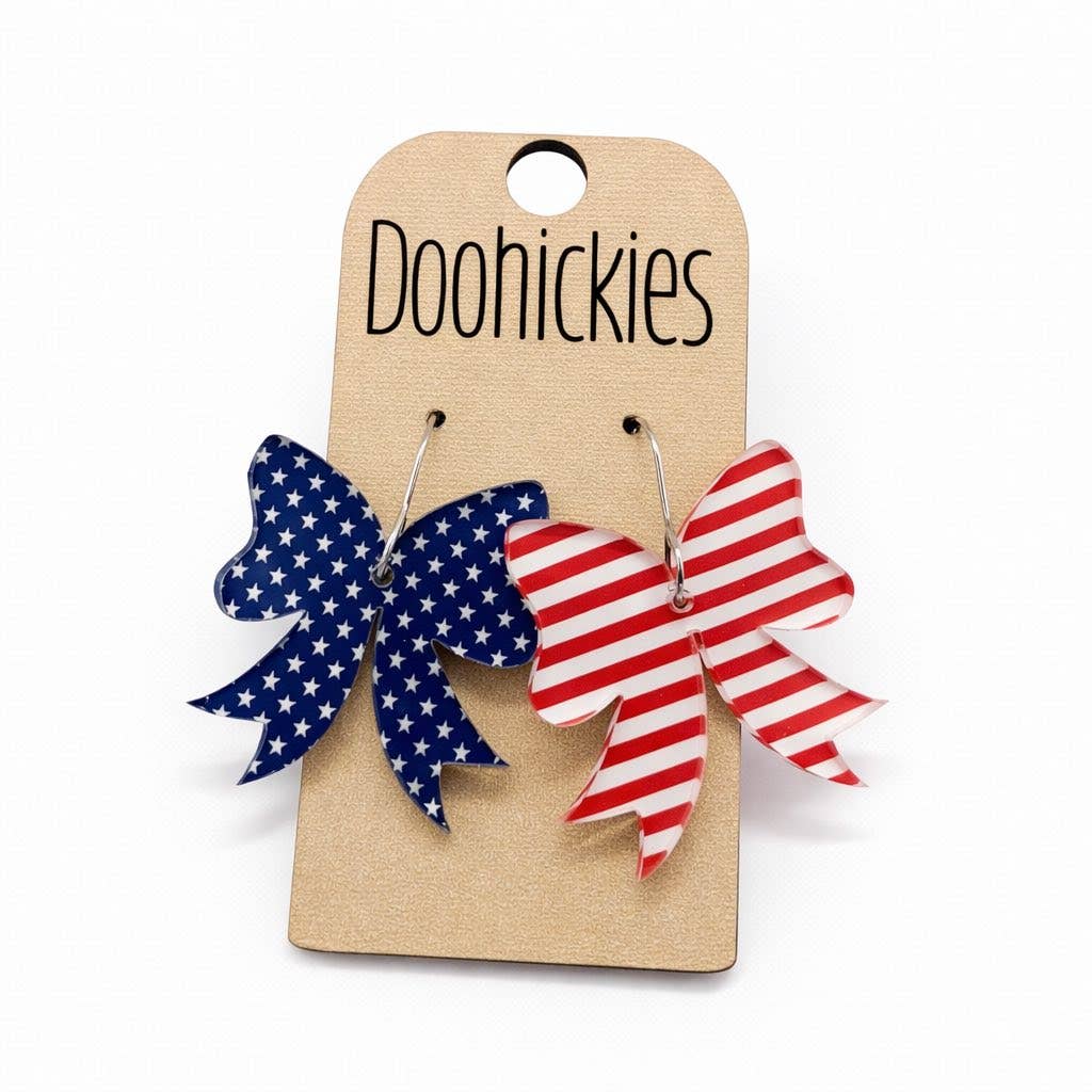 Earrings - Acrylic Bows: Marietta