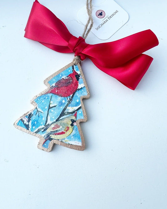 Ornament - Cardinal Pair - Tree