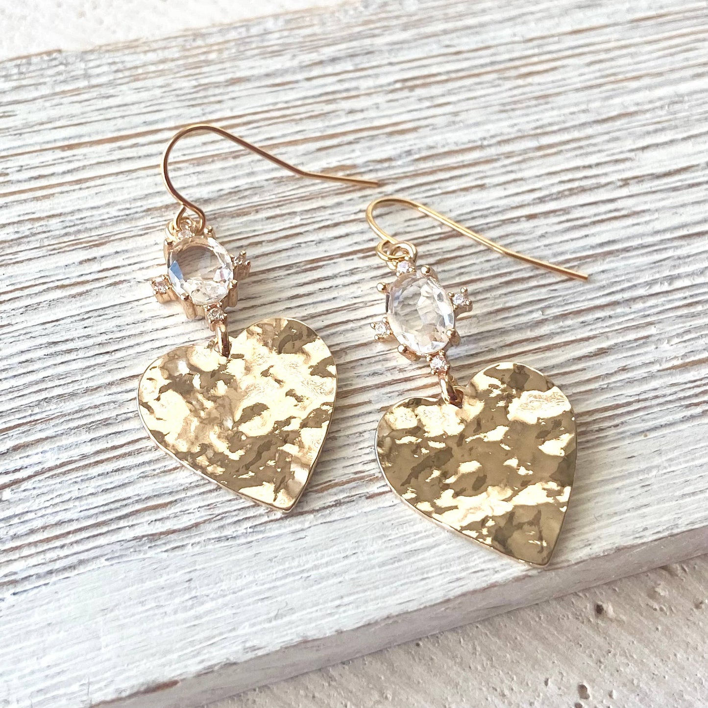 Earrings - Hammered Heart