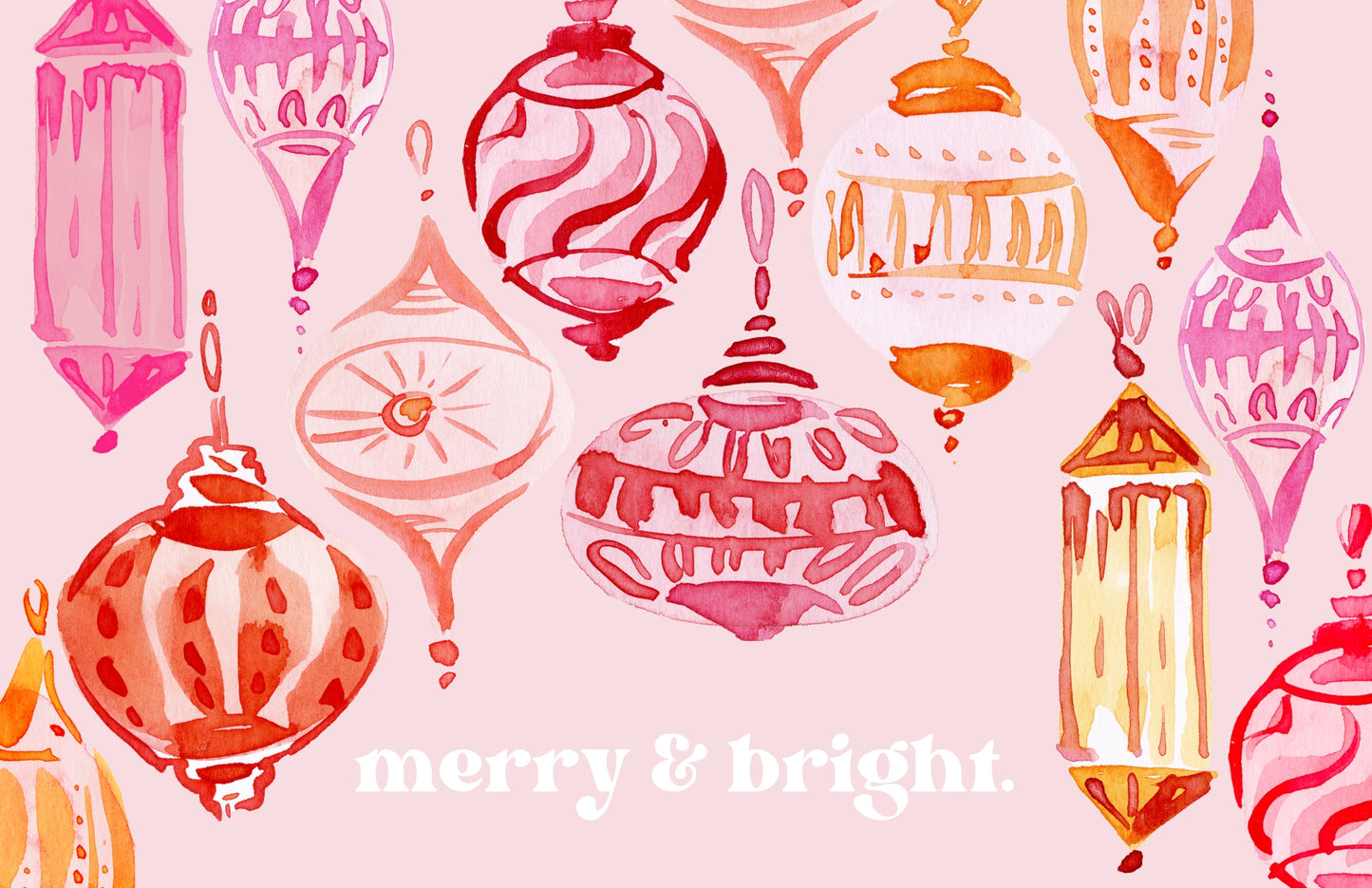 Tray Inserts - Pink Christmas