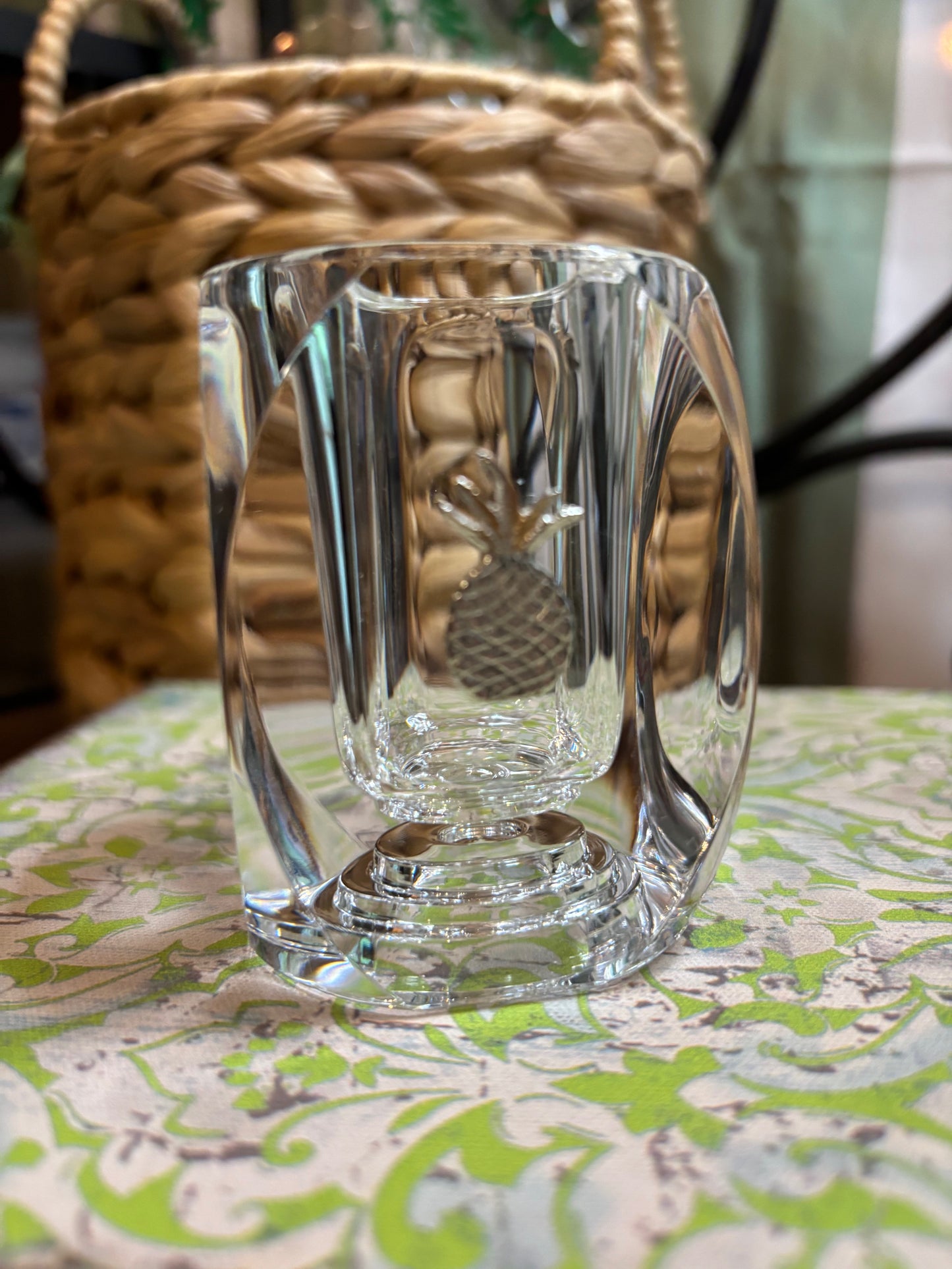 Pewter Medallion on Cocktail Pick Holder / Assorted