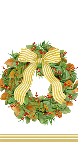 Guest Towels/Hostess Napkins - Magnolia Wreath