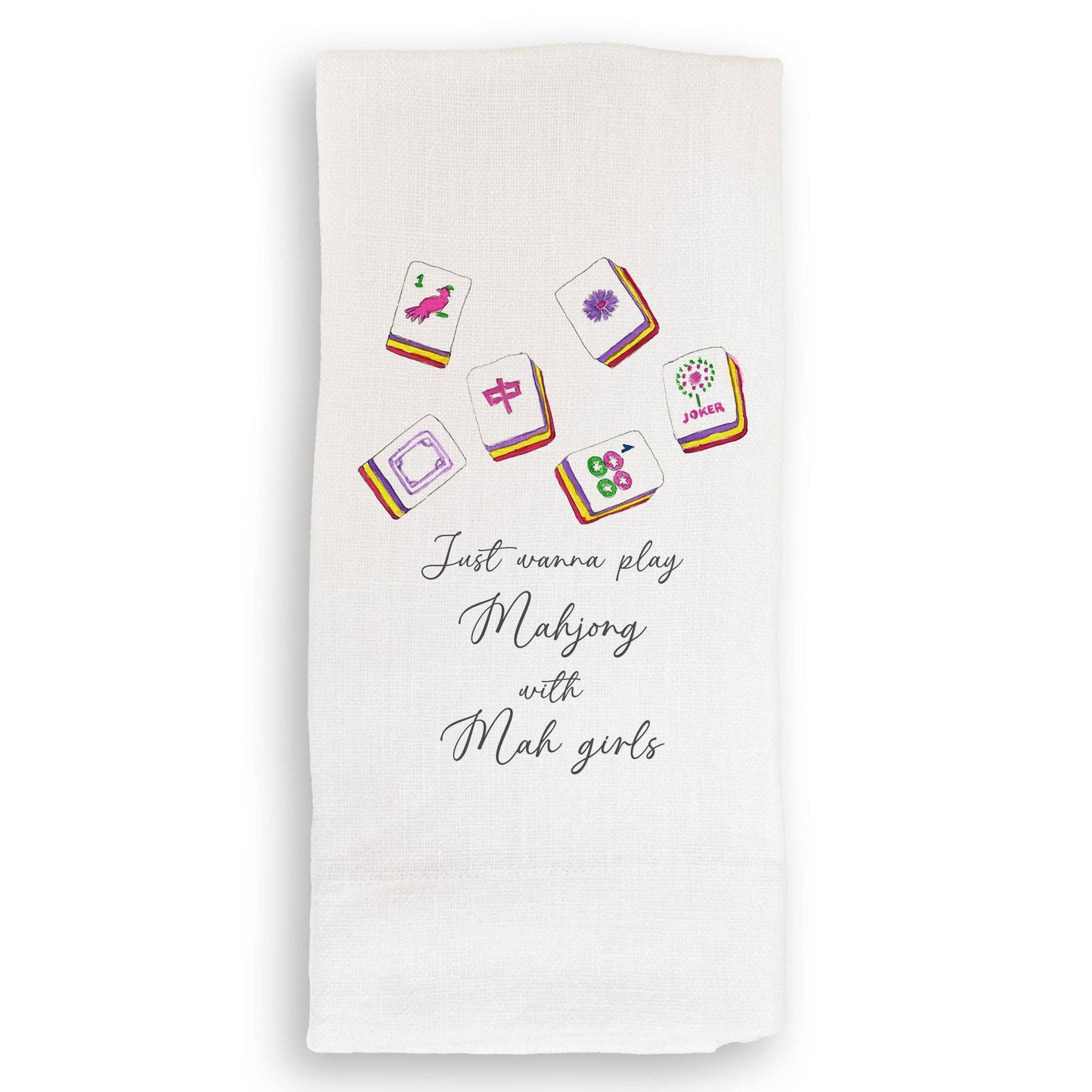 Tea Towel - Mahjong with Mah Girls Tea Towel
