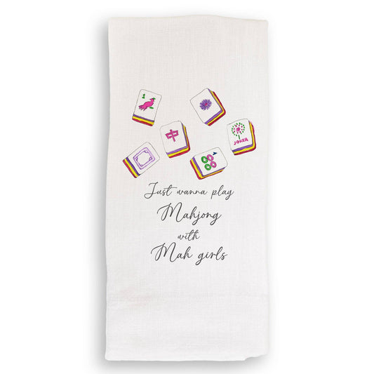 Tea Towel - Mahjong with Mah Girls Tea Towel