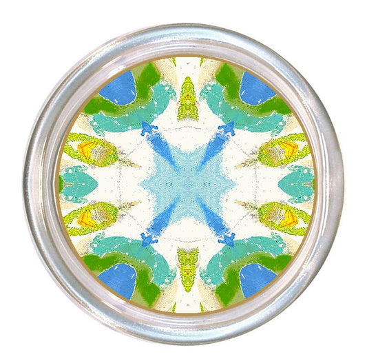 Coaster featuring the Laura Park Hyacinth Azul pattern
