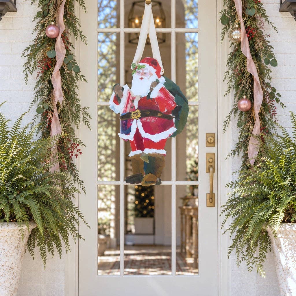 Acrylic Door Hanger - Jolly Ol' St. Nick
