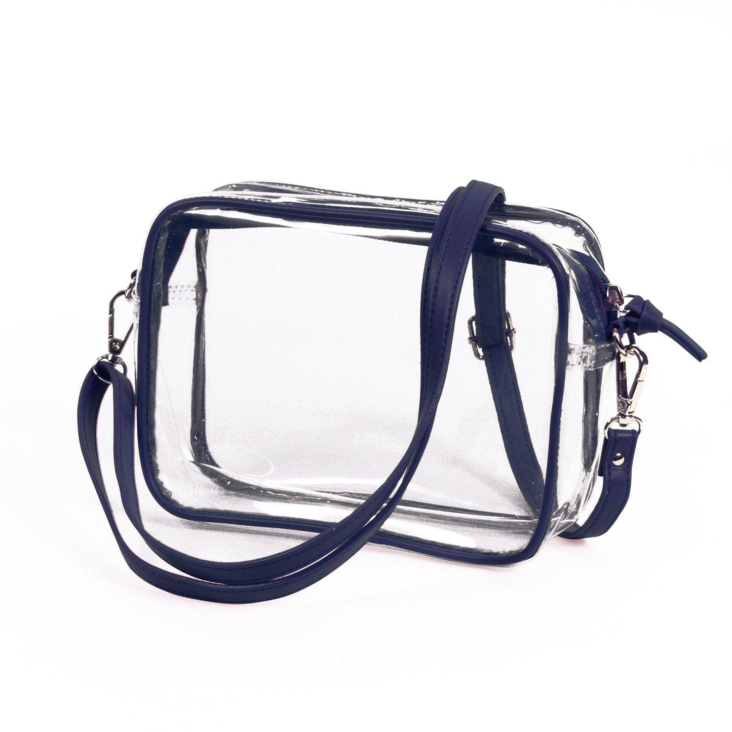 Clear "Bridget" Purse - Navy