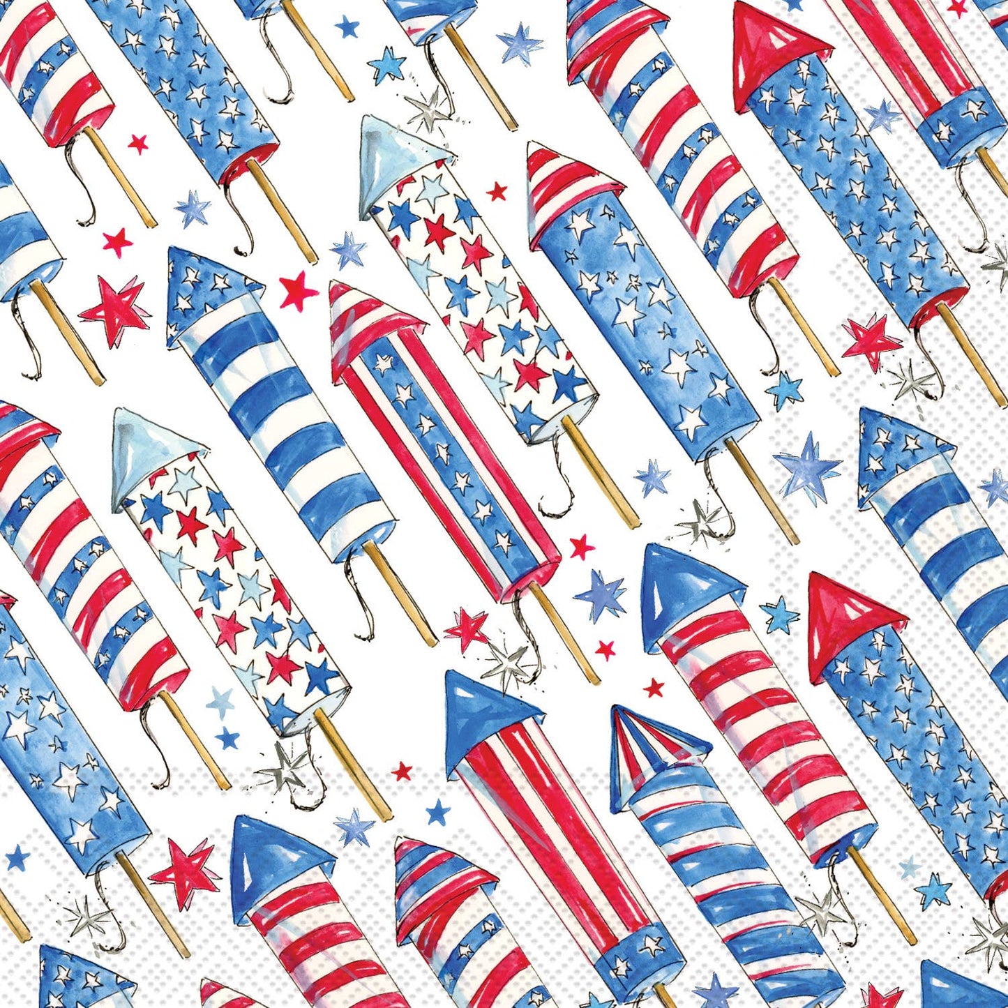 Cocktail Napkins - Patriotic Rockets