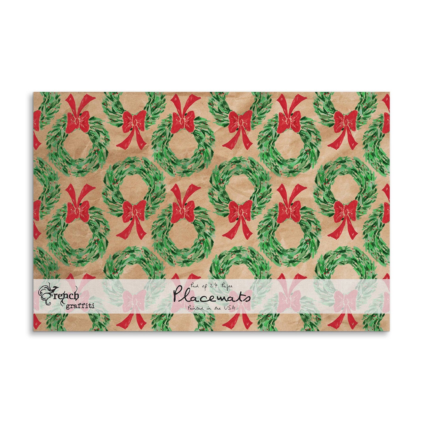 Paper Placemats - Christmas Wreaths