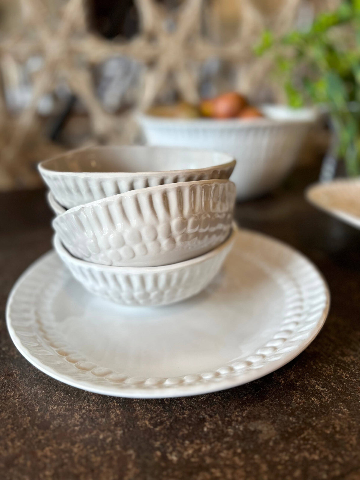Serving Bowl - Dottie Pattern (color options)