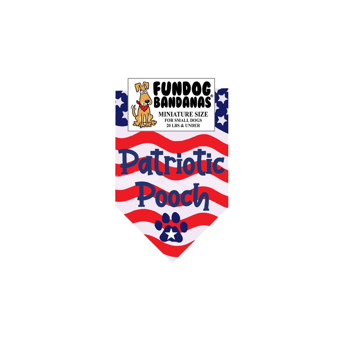 Pet Bandana - Patriotic Pooch Bandana - 2 sizes
