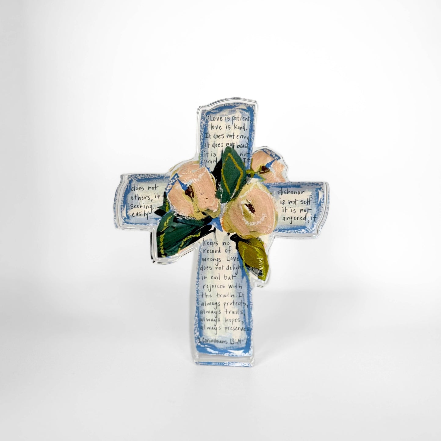 Acrylic Cross - Love - 1 Corinthians 13