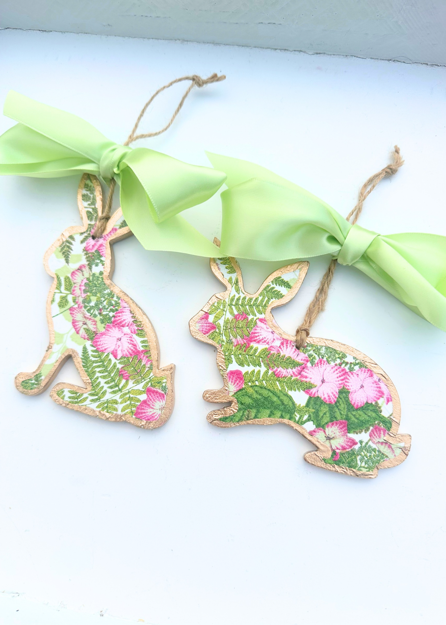 Ornament - Bunny - Fern Floral