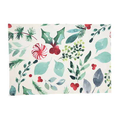 Napkin Set: Christmas Holly & Candy Canes