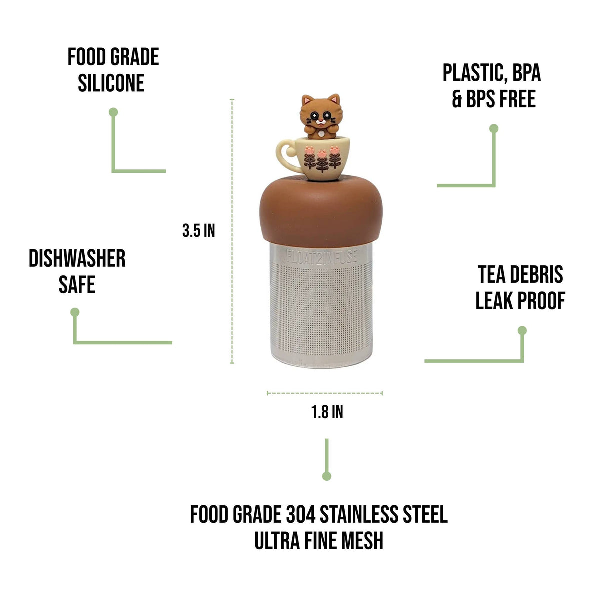 Floating Tea Infuser - Cat in a Mug