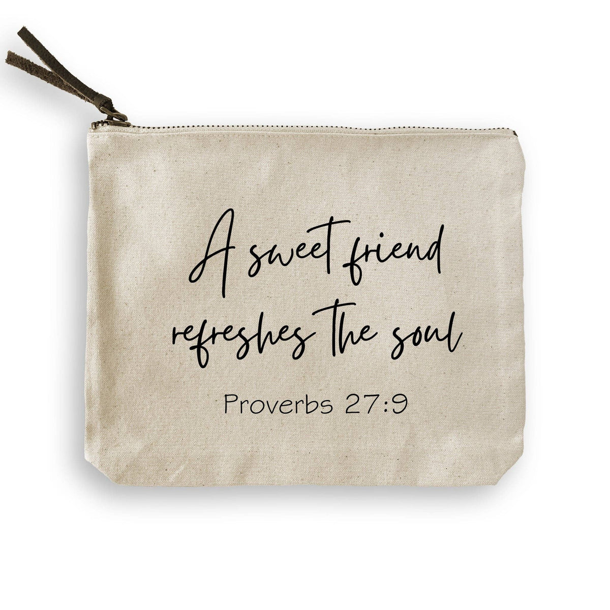 Cosmetic Pouch - A Sweet Friend Refreshes / Proverbs