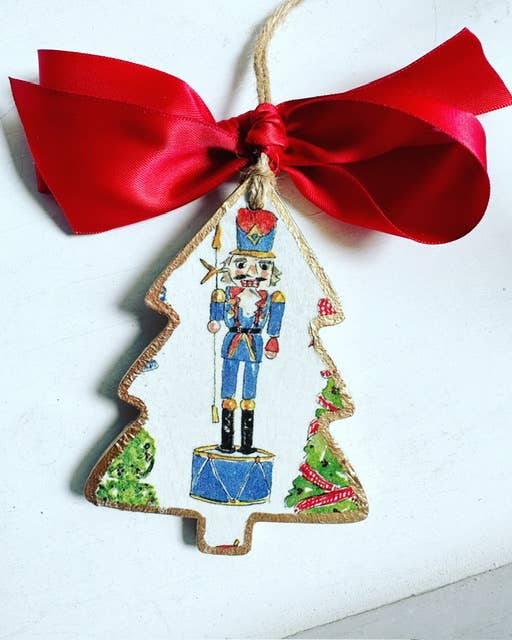 Ornament - Blue Nutcracker Christmas - Tree