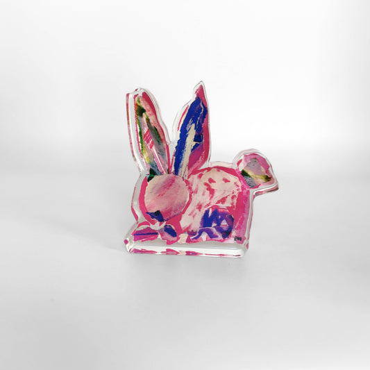 Acrylic Bunny - Marigold - Pink