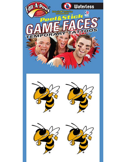 Georgia Tech - Game Faces® Temporary Tattoos/Stickers