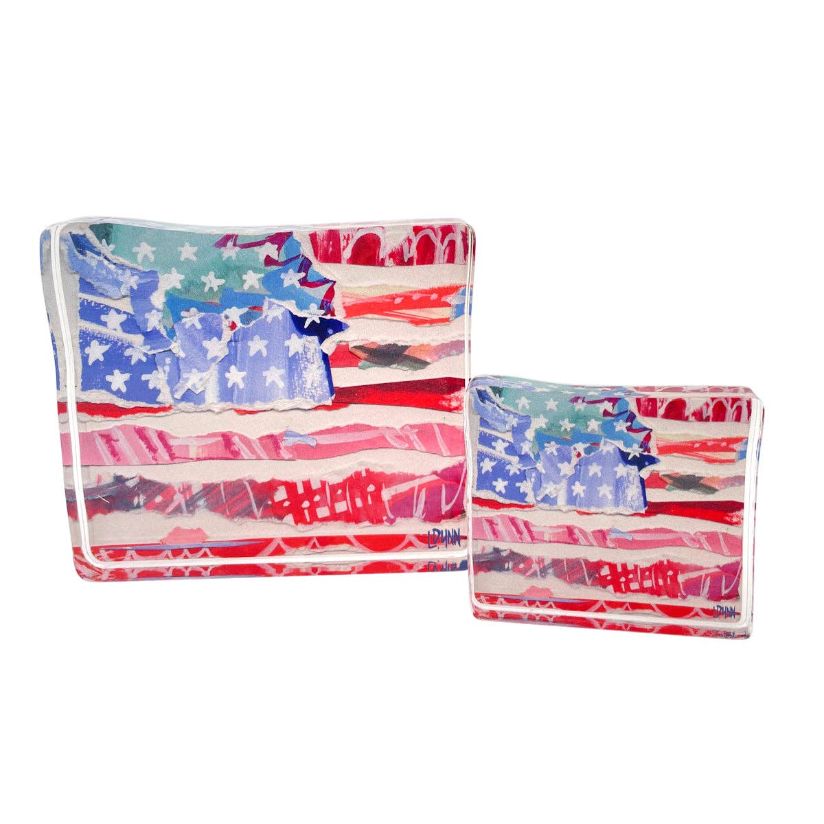 Acrylic American Flag - Red