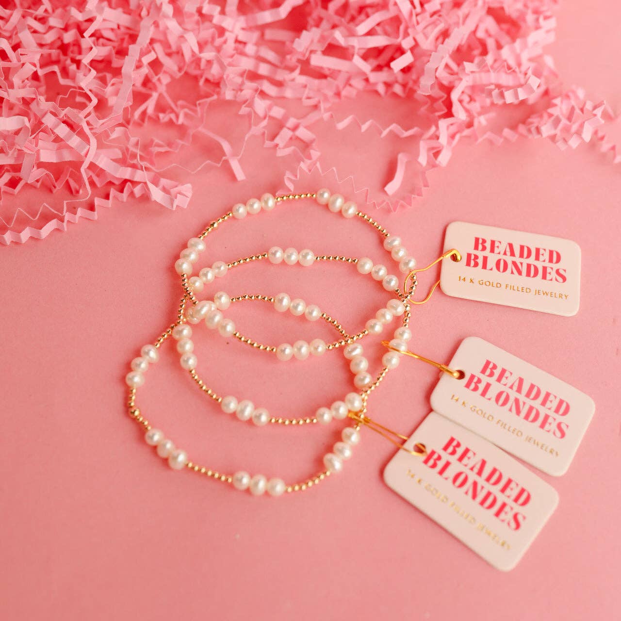 Bracelet - Pearl/Gold ILY Coastal