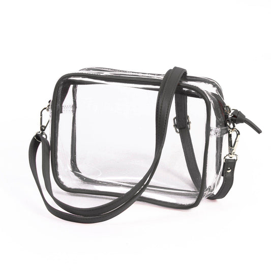 Clear "Bridget" Purse - Black