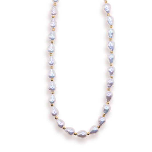 Necklace - Pearl/Gold Saylor