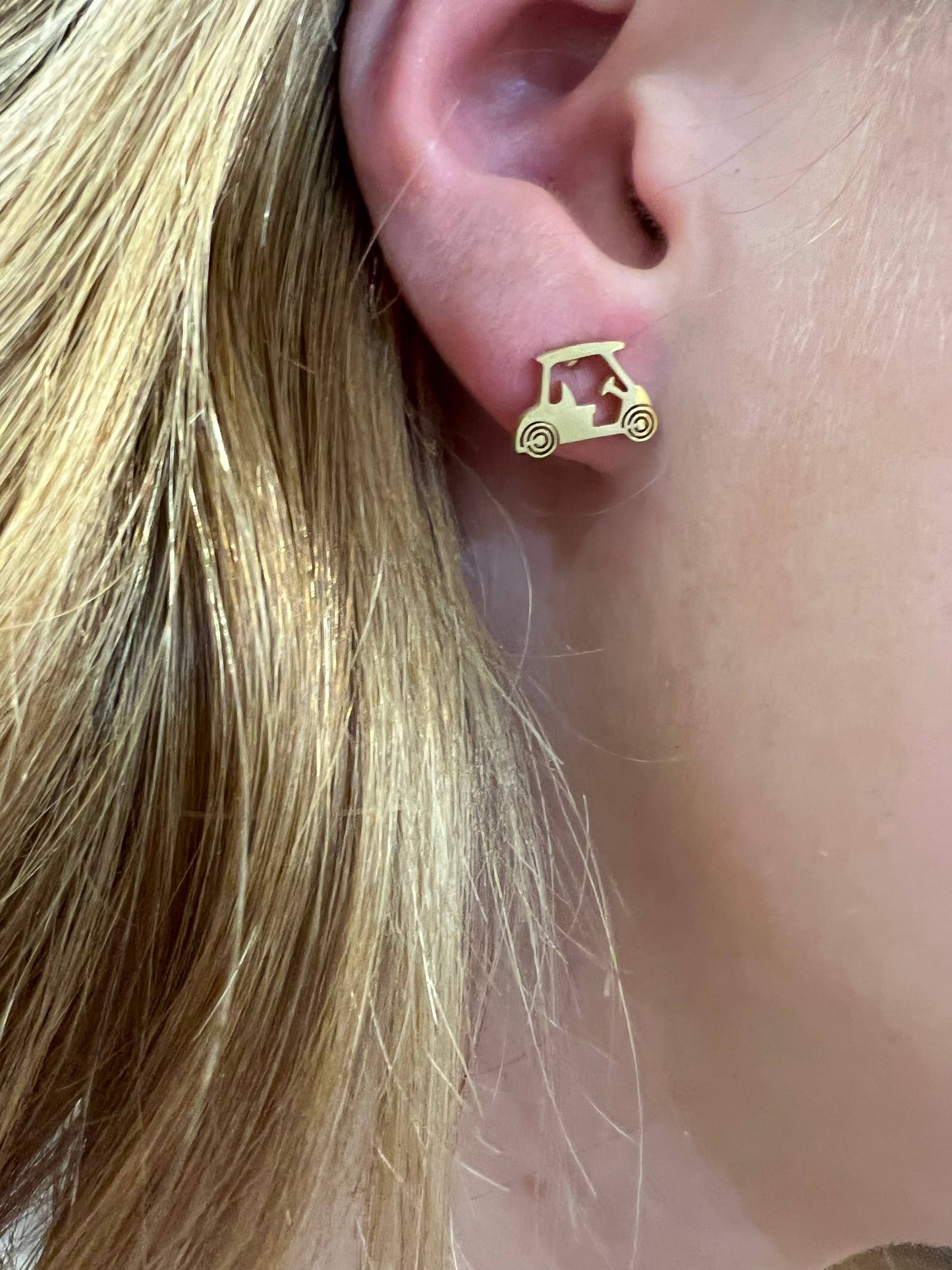 Golf Cart Stud Earrings