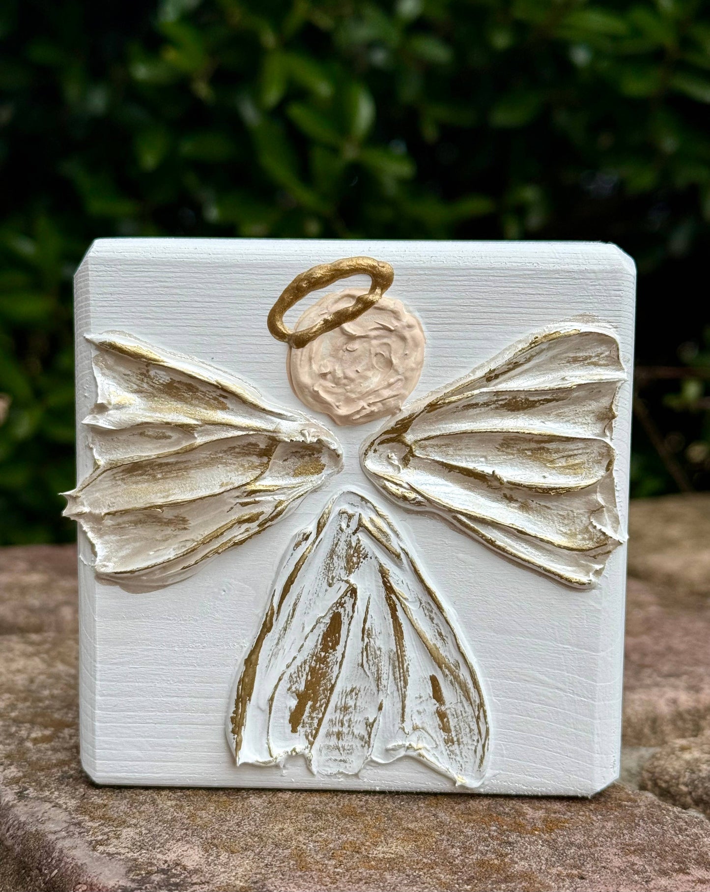 Angel - Handpainted on Wood Block