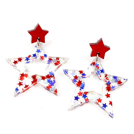 Earrings - Acrylic Stars Stud: Sandy Springs