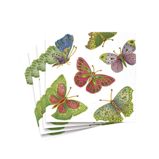 Cocktail Napkins - Jeweled Butterflies