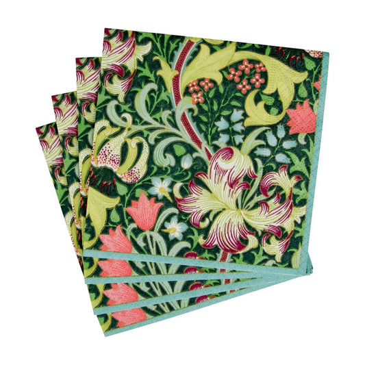 Cocktail Napkins - Golden Lily Forest