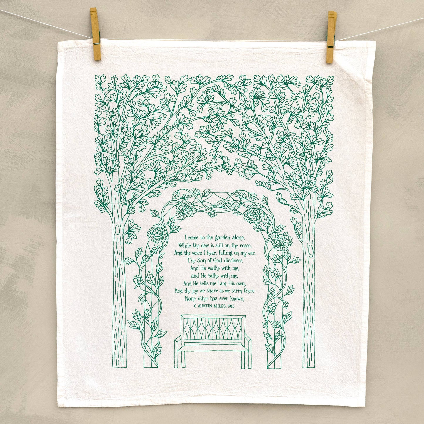 Hymn Tea Towel: In The Garden
