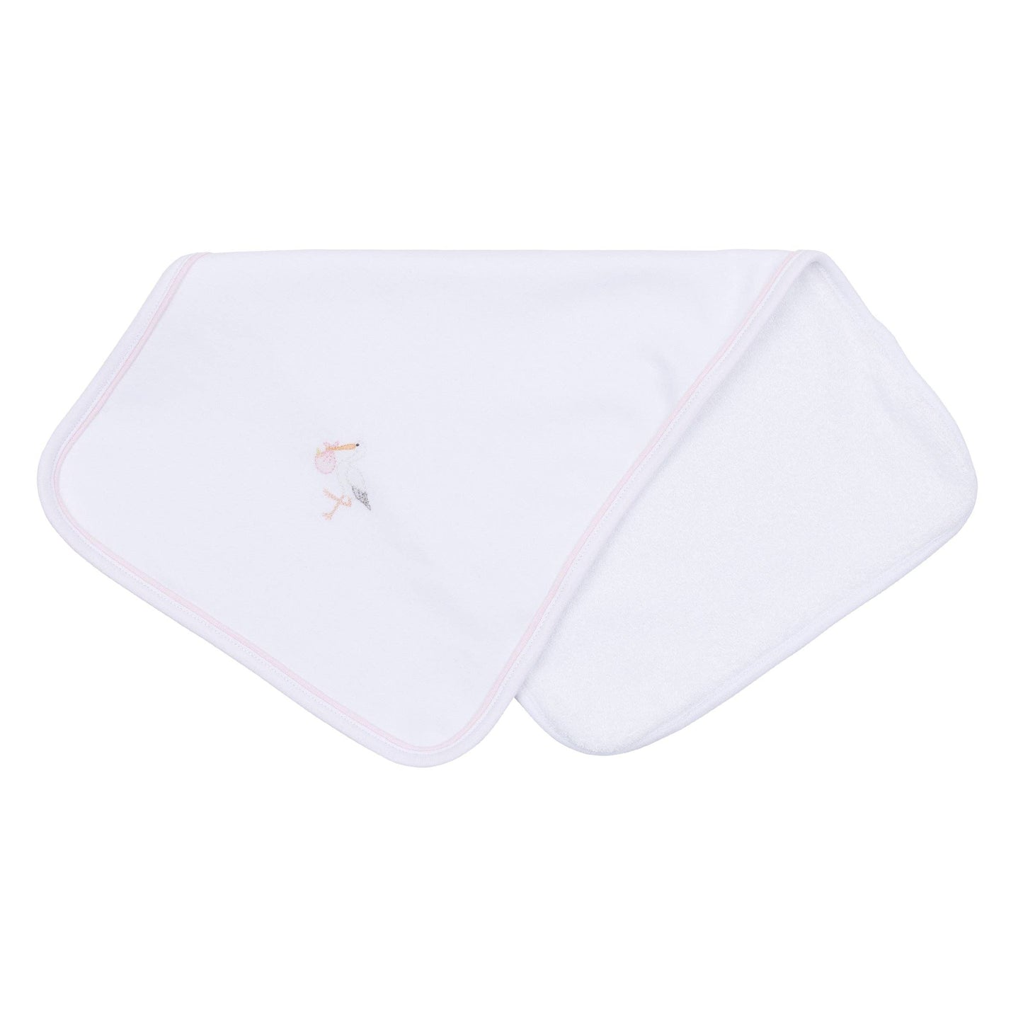 Burp Cloth - Pink Stork