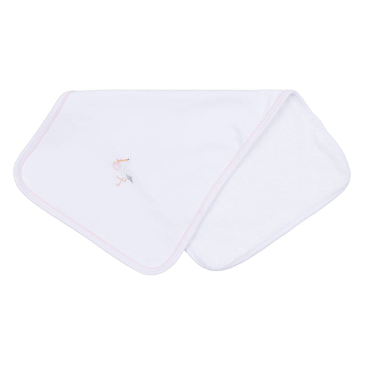 Burp Cloth - Pink Stork