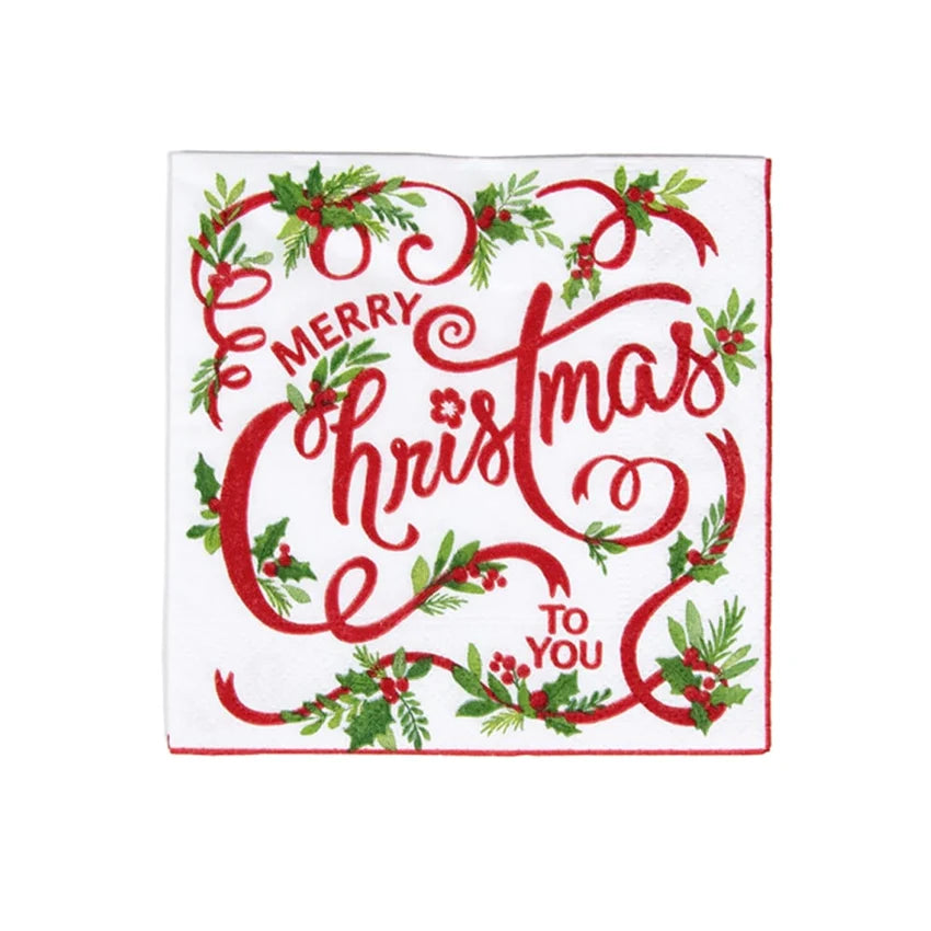Cocktail Napkins - Merry Christmas to You